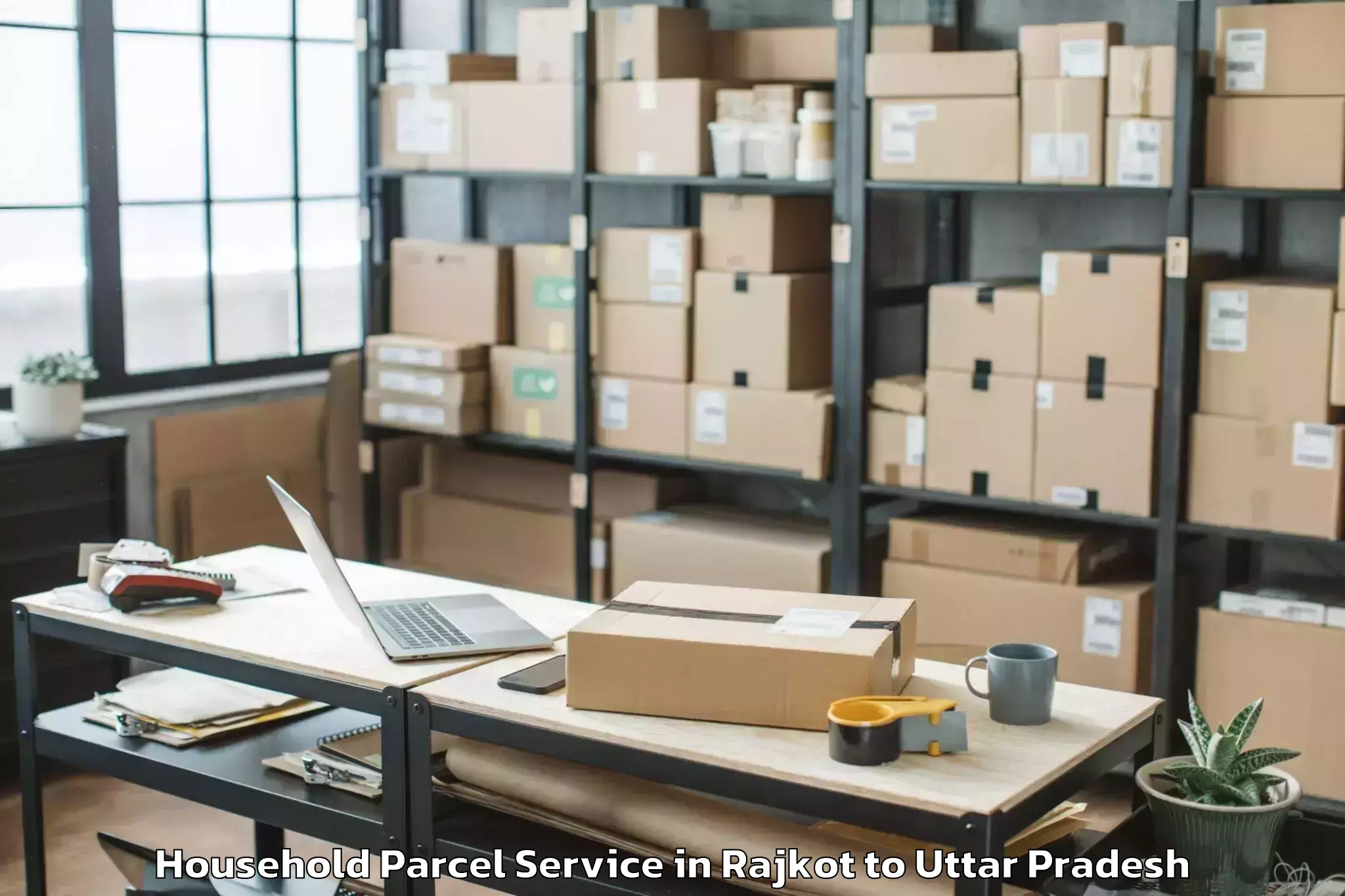 Expert Rajkot to Bareli Airport Bek Household Parcel